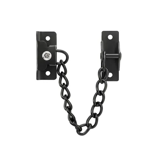 Door Chain Lock Heavy Duty, Security Heavy Duty Chain Door Latch for Front Door Inside Door with Key, Door Lock for Child, Puertas, Hotel, Bedroom,Window (black Chain,1 Piece)