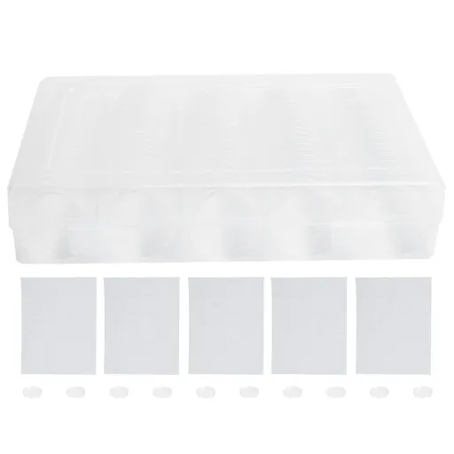 100PCS Transparent Coin Storage Box 17/20/25/27/30mm Round Coin Capsules Containers Protector