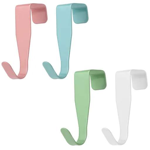 16 Pack Over The Cabinet Door Hooks, Door Hooks White Window Hooks Stainless Steel Door Hooks Outdoor Coat Hooks