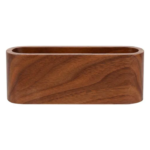 1Pc Creative Wooden Business Card Holder Case Storage Box Organizer Office Desktop Ornaments