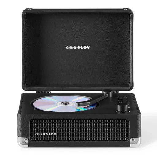 Crosley Cruiser Portable Retro CD Player with Stereo Bluetooth Speakers, FM Radio - Black