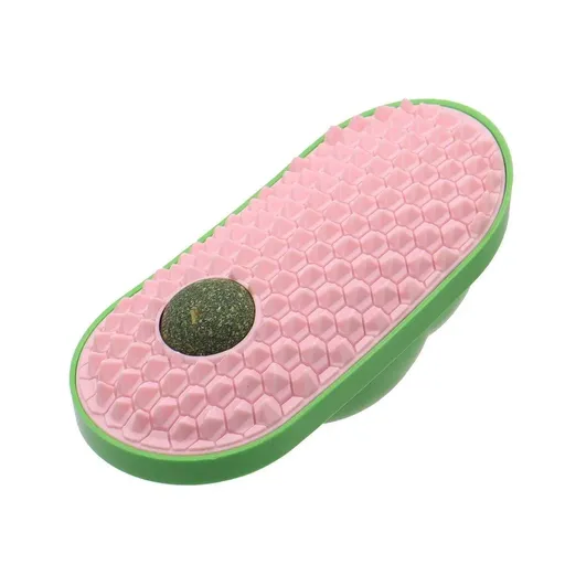 Cat Scrubber Toy for Cats Self Grooming Hair Removal Scratching Face Massage - Pink