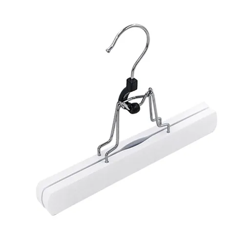 Wooden Pants Hangers Wooden Pants Hangers with Clips - Non-Slip Skirt Hangers for Trousers, Solid Wood Clamp Hangers for Pants, Skirts & Towels - Durable & Stylish Storage