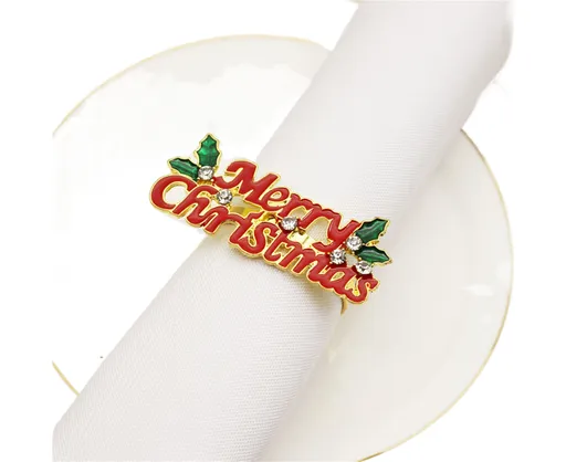 6Pcs Deer Shape Napkin Ring Christmas Style - Imitation Gold