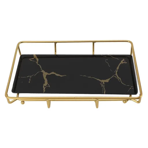 Bathroom Vanity Tray Modern Stylish Anti Slip Kitchen Sink Countertop Storage Organizer L Black