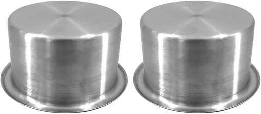 2Pcs 3" Stainless Steel Drop-in Anti-Spill Cup Holder with Non-Slip Washer,Heavy Duty Poker Table Inserts Fits Standard Soda Can for Desk, Boats, RV Cars & Trucks silver