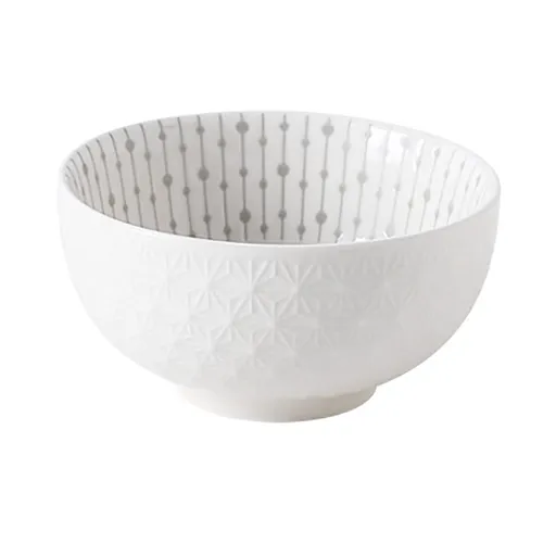 Soup Bowl 4.5in Small Bowl Ceramic Embossment Underglaze Color Minimalist Easy Clean Serving Bowl for Kitchen Home