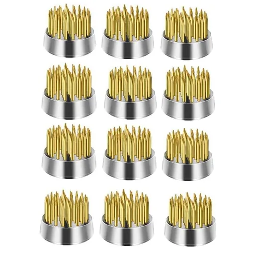 12PCS Flower Frog, Kenzan Pin Frog Round Brass Flower Holder, Flower Frogs for Arrangements Vase, Fl Metal