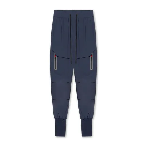 Men Polyester Jogger Pants Spring Autumn Navy L