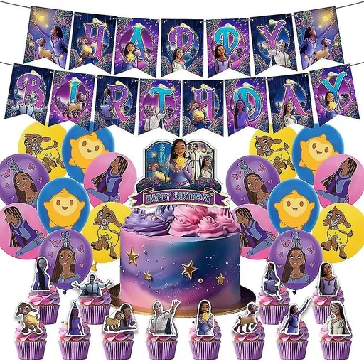 Birthday Decorations Serve 30pcs Lay Girl Birthday Party Decoration, Theme Fans, Kids Birthday Party Supplies