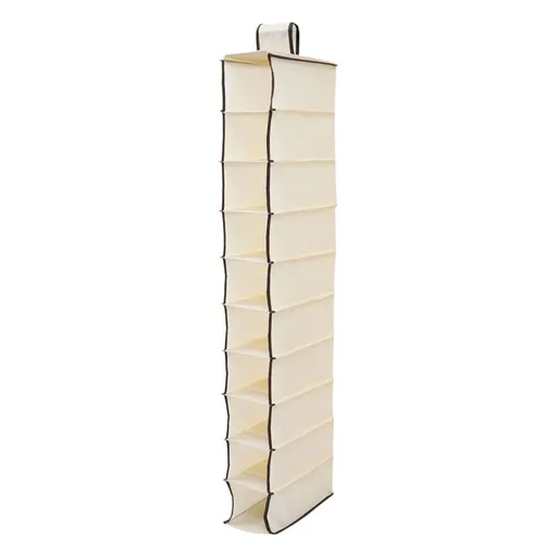 10 Layer Hanging Shoe Storage Bag 47.2 x 11.8 x 5.9 Inch Breathable Fabric Organizer for Closet Wardrobe Dormitory Door