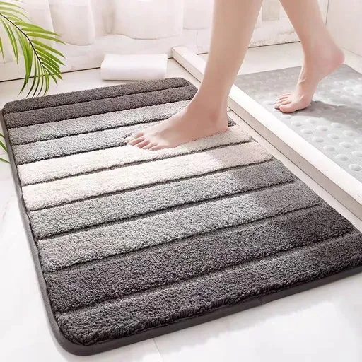 Non-slip Water Absorbent Bath Mat Grey