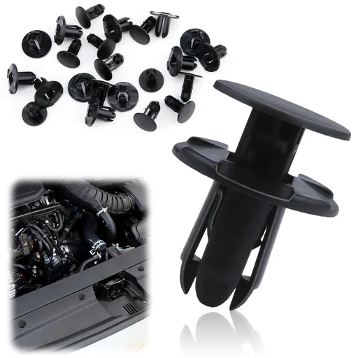 20 PCS Fender Liner Push-Type Retainer Clip Fastener, Bumper Engine Under Cover Clip, Car Retainer Clips, Compatible with Hyundai Kia Accent, Azera, Equus, Elantra, Genesis, Replaces GM: 86595-2T500