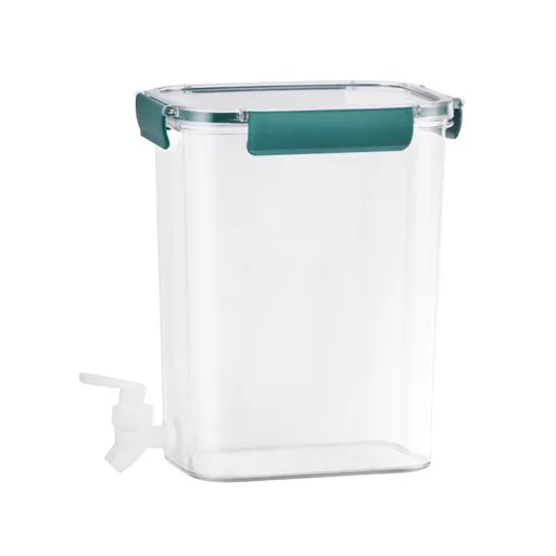 Cold Water Kettle Large Capacity Thicken Faucet Sealed Drink Storage Pot for Kitchen Green-4.5L