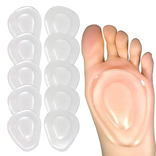 Ball of Foot Cushions 10 Pack Metatarsal Pads for Women Men Insoles Forefoot Supports Cushioning Pain Relief Neuroma Foot Pads