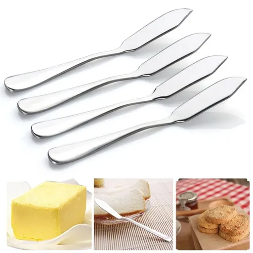 Stainless Steel Butter Knife, Set of 4, Butter Spreader, Breakfast Spreads,Cheese and Condiments