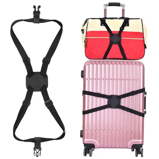 Luggage Straps Bag Bungees for Add a Bag Easy to Travel Suitcase Elastic Strap Gentle stretch, Will not let you bag deformation