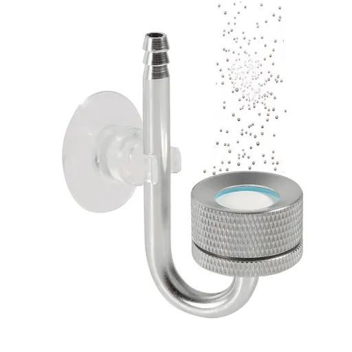 Fish CO2 Diffuser, Aluminium Alloy Carbon Dioxide Diffuser with Suction Cup co2 Diffuser Aquarium for Fish Aquarium Accessory