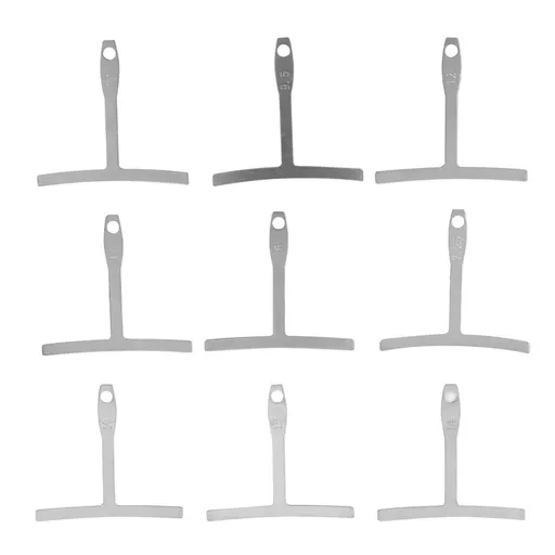 9 Pcs Understring Radius Gauge for Guitar Bass Bridge Fingerboard Saddle 7.25'~20'