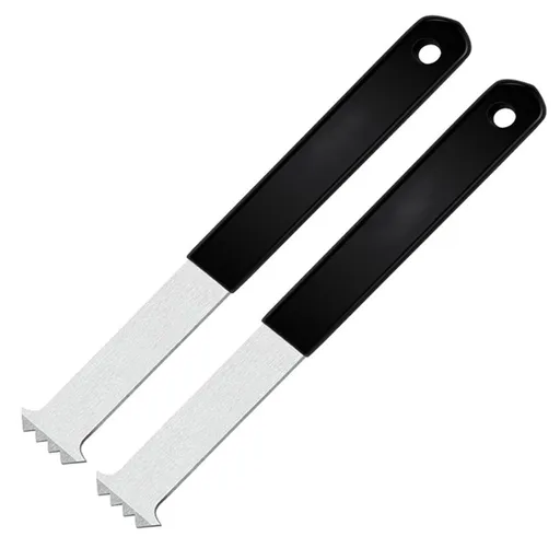 Paver Removal Tool, 2 Pcs Paver Puller Tool With Double Joint Scraper, Micro-Tooth Groove And Non-Slip Rubber Handle, Paver Extractor Tool For For Garden, Lawn, Patio, Brick, Block & Paver Replacement