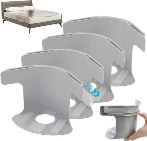 Fitted Sheet Clips Non-Slip Mattress Corner Fasteners 4 Piece Grey