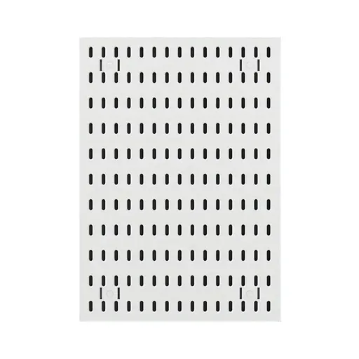 Clip-On Vertical Hole Board Desktop Organizer Punch-Free Office Partition Shelf - White