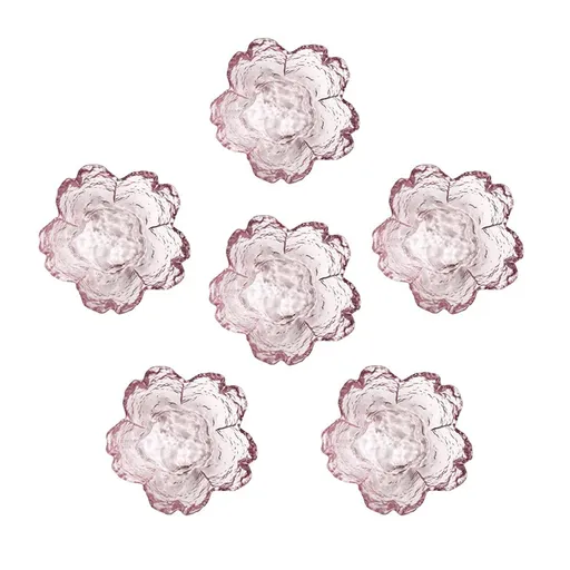 Pink Cherry Blossom Soy Sauce Dish Mini Dessert Bowls Kitchen Set Sushi Dishes Tea Bag Holder Dipping Bowls Snack Dish 6pcs