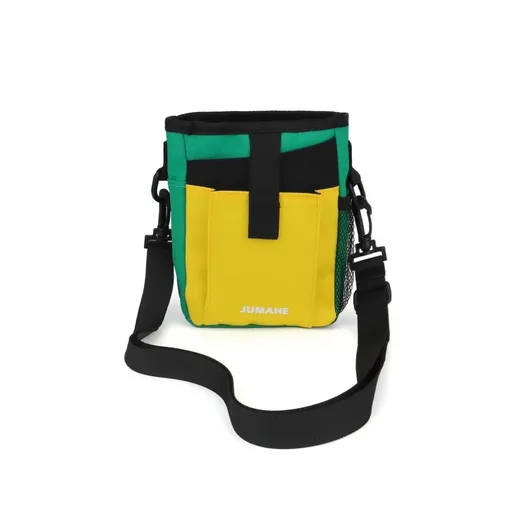 Hands-Free Dog Training Treat Pouch with Multi-Pocket Design, Portable Walking Belt Bag for Pet Snacks, Waste Bags, and Personal Items, Durable and Adjustable for Outdoor Adventures (Yellow)