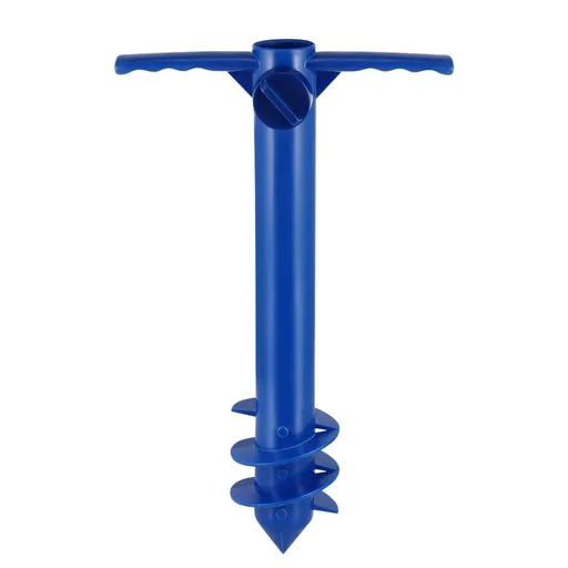 Spiral Sand Anchor Blue for Beach Umbrella Firm Ground Fixing
