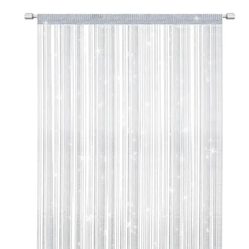 White String Door Curtain, 100 x 200 cm Tassel Room Divider for Doorways, Windows, Home Decor and Interior Spaces