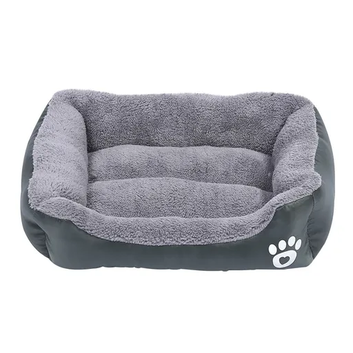 Dog Beds for Small Medium Large Dogs and Cats, Soft Plush Dog Sofa Bed, Washable Pet Bed, Dog Bed with Removable Washable Cover, Gray S