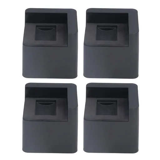 4pcs Bed Risers Corner Fixed Casters Increasing Height 2200 Lb Load Bearing Plastic Furniture Leg Risers for Home