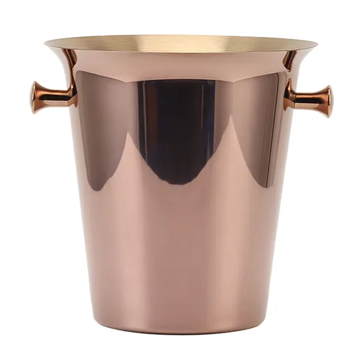 Ice Bucket with Handles Stainless Steel Beer Wine Beverage Cooling Tub for Home Bar 5L Capacity