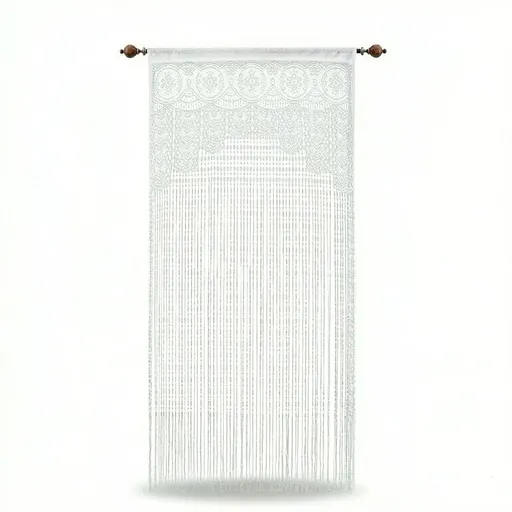 Lace Door String Curtain for Doorways,Doorway Hippie Window Panel Room Divider Wall Closet Curtains (35×79in/90×200cm,White)