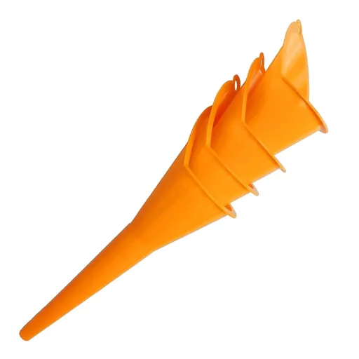 4 Pack Multi-Function Plastic Long Neck Oil Funnel - for All Automotive Oils Lubricants Engine Oils Water Diesel Fuel Kerosene