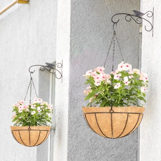 Half Round Coconut Coir Liner, Replacement Liner for Wall Mount Hanging Baskets, Natural Fiber Planter Insert for Outdoor Garden Flower Baskets, 10in