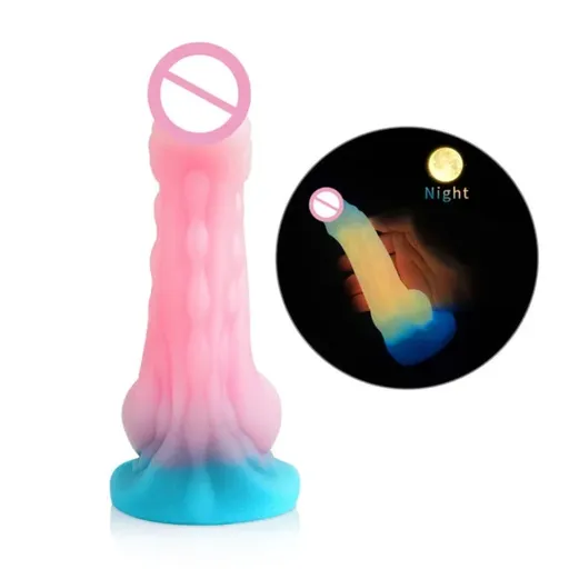 House Of Dasein Soft Silicone Luminous Monster Anal Dildo Butt Plug For Sexual Wellness - J