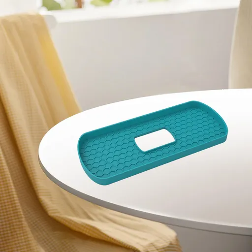 Toilet Tank Tray Topper Multi-Functional Hollow Anti-Slip Silicone Large Quick Drain Vanity Storage Organizer Holder Bathroom