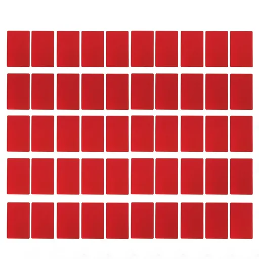 50PCS Business Name Card Laser Engraving Waterproof and Wear Resistant Aluminum Visiting Card for Company Red