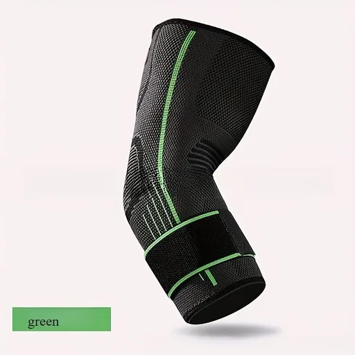 Elbow Guard Protective Fitness Arm Bandage, Compression Basketball Arm Sleeve for Men, Badminton and Tennis Arm Support for Women XL Green