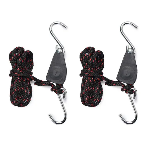 2PCS 1/4 Inch Lifting Pulley Rope Stainless Steel Rope Ratchet Sliding Lifting Ropes