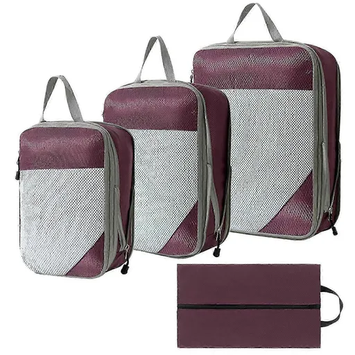 4pcs Extensible Compression Packing Cubes Suitcase Organizer for Travel
