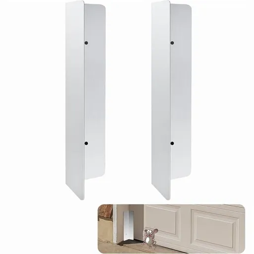 2 Pcs Garage Door Seal Mouse Guard, Heavy Duty Stainless Steel Garage Door Mouse and Snake Guard, Permanent Solution