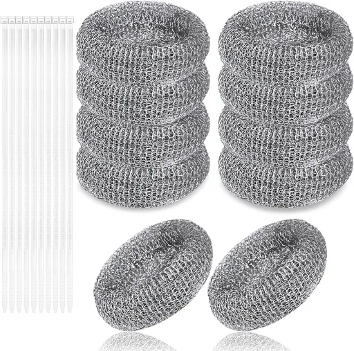 Lint Traps for Washing Machine Hose, Stainless Steel Washing Machine Drain Lint Trap, 10PCS Lint Catcher for Washer Machine with 10PCS Cable Ties, for Filter Out Cotton Fluff, Paper Scraps, Hair, Etc