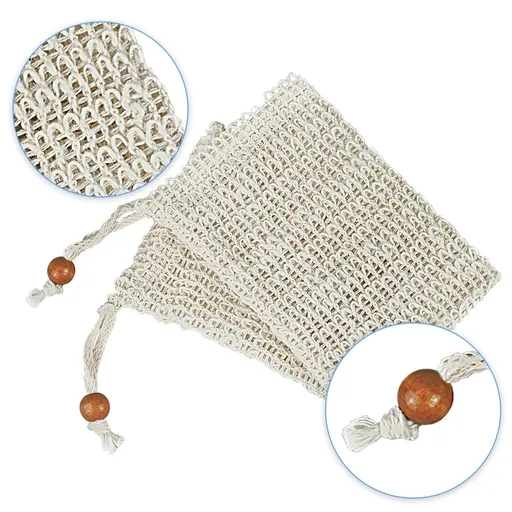 2 Soap Bags Mesh Exfoliating,Natural Sisal Soap Pouch, Soap Savers for Shower Use Like Massaging And Scrubbing
