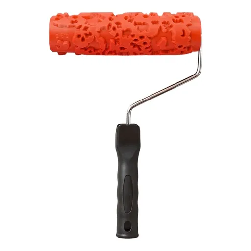 Soft Rubber Pattern Roller with Metal Frame Wall Texture Paint Roller 7 Inch for Interior Wall Finish, Accent Wall Work, and DIY Painting Use