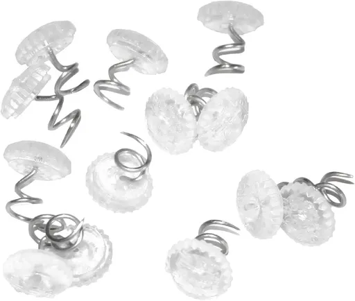 60 Pcs Upholstery Tacks Headliner Pins Clear Heads Twist Pins for Slipcovers and Bedskirts, 0.5 Inches Bed Skirt Pins