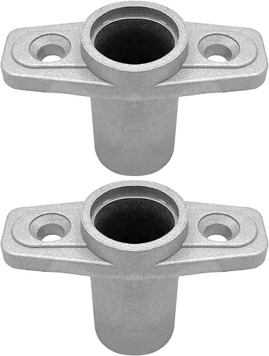 2Pcs Top Mount Aluminum Oar Lock Socket Holder T-Shaped Closed Bottom Boat Hardware Replacement for Boat/Yacht Parts