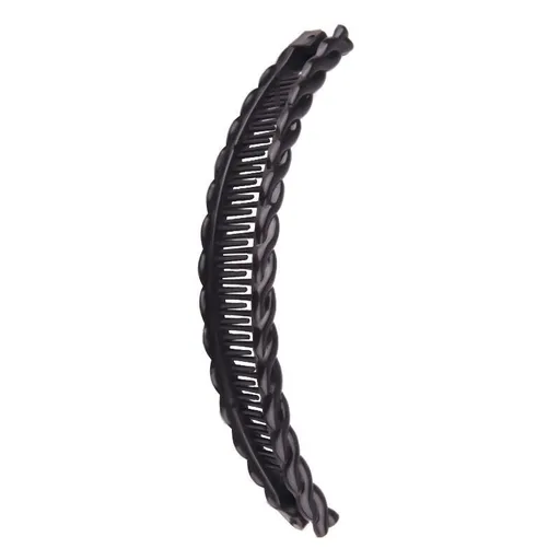 2 Pack One Black And One Brown Tort Banana Clips Fish Clips Vintage Clincher Combs Tool for Thick Curly Hair Accessories Long