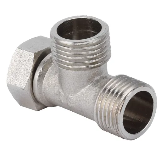 7/8 Brass T Adapter Shower Head 3 Way Tee Connector Valve for Toilet Shower Head Diverter Valve Handheld Bidet Sprayer Faucet